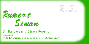 rupert simon business card